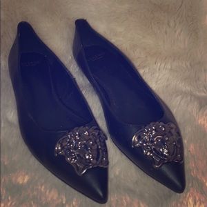 Versace Black Flats Size 38/ 8